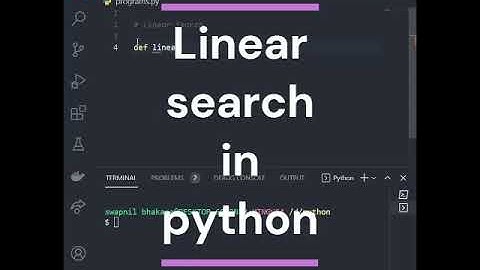 linear search using python