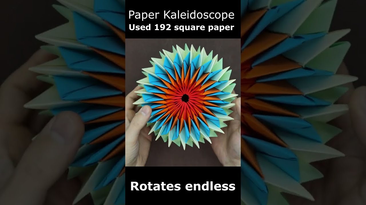 Paper Kaleidoscope | Origami endless rotating toy | Origami