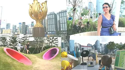 Strolling along  Wan Chai Temporary Promenade to Habourfront Central Hong Kong