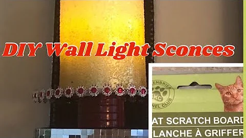 Dollar Tree DIY Glam Wall Sconces| DIY Glam Wall Mirror Décor