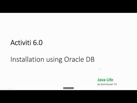 Activiti 6 - Part 1 - Installation on Oracle