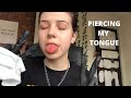 PIERCING MY OWN TONGUE AGE 15 | Biddle