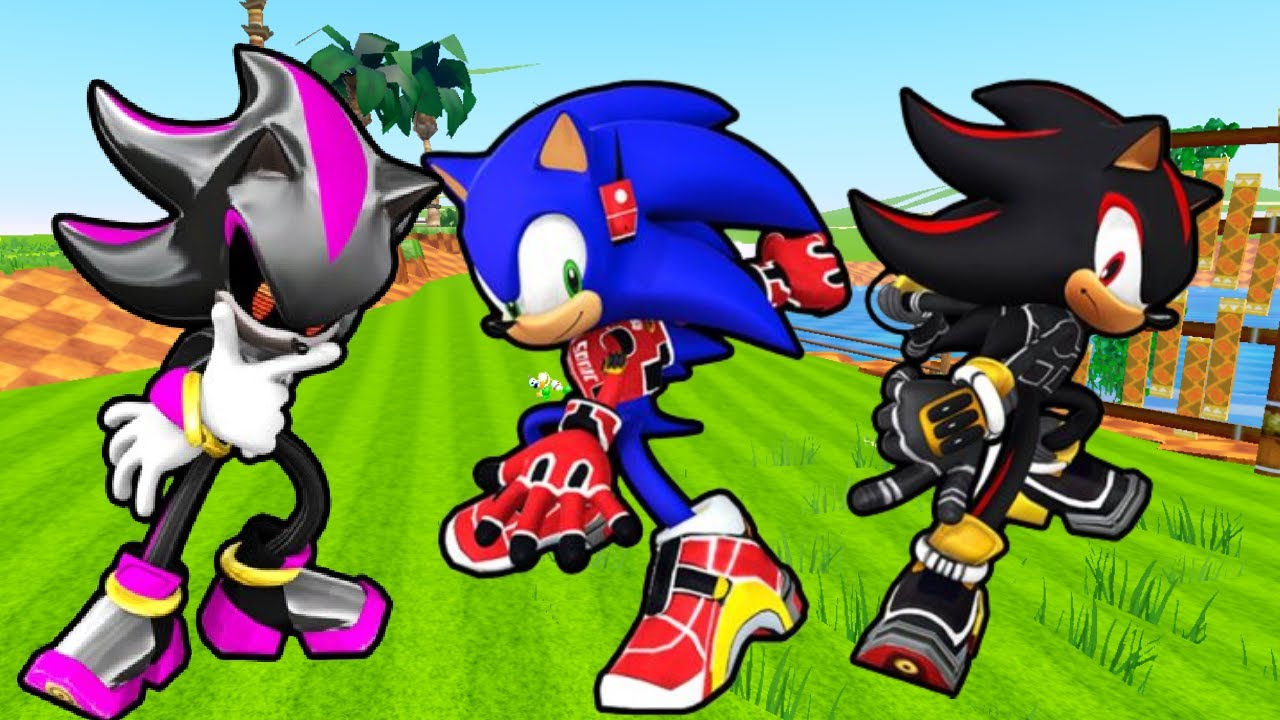 Sonic And Shadow racer and pink android shadow - YouTube