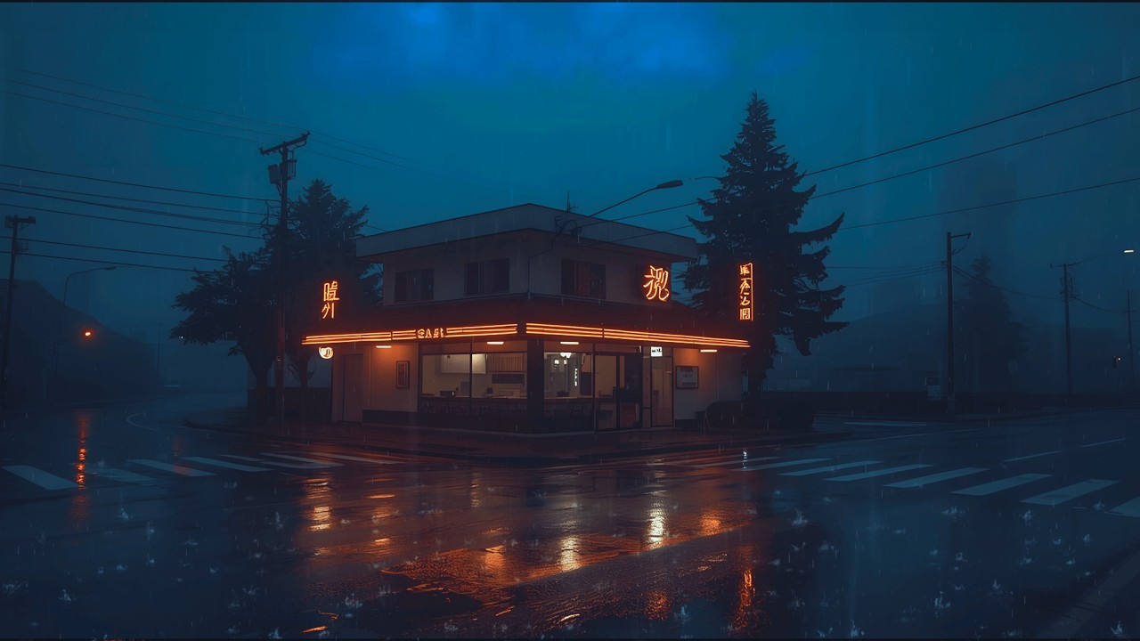 90s Tokyo Streets Lofi 🌧️ Peaceful Rainy Night for Study and Relax