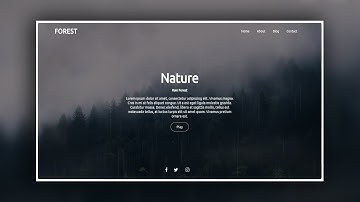 Fullscreen video Background with Html & CSS  | JS