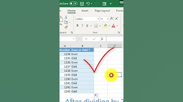 Even or Odd?|MS Excel Tricks & Tips 2021| Subscribe| #shorts