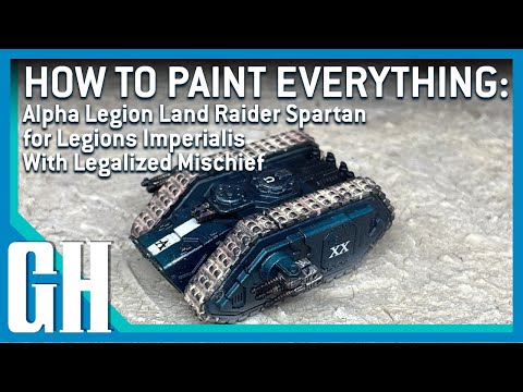 How to Paint Everything: Alpha Legion Land Raider for Legions Imperialis with Legalized Mischief