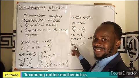 Introduction to Simultaneous Equations || Elimination method