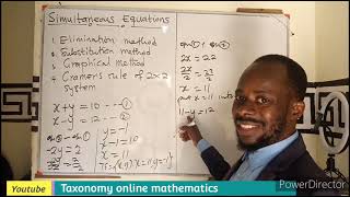 Introduction to Simultaneous Equations || Elimination method