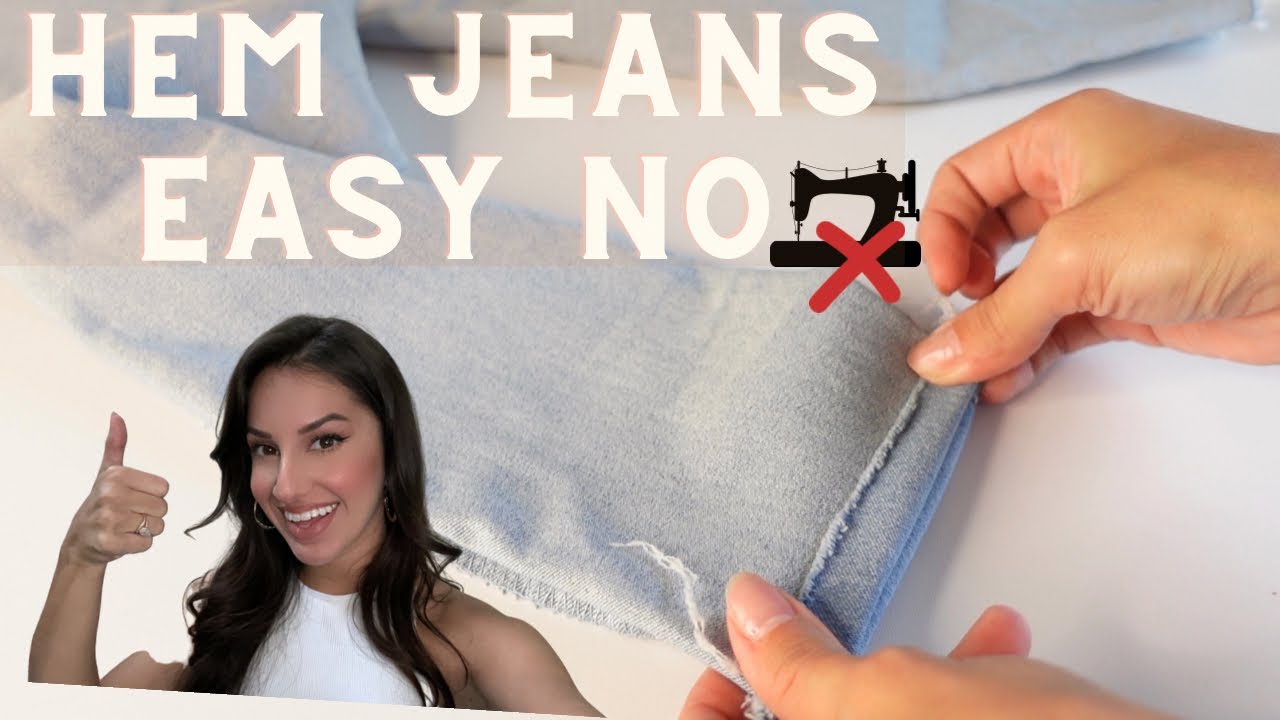 Learn how to hem jeans the easy way by  #sewing  #sewingaddict #sewinglove #sewingproject #sewinginspiration  #sewingismytherapy, By Hellosewing
