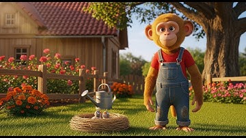 Monkey Finds a Lost Baby Bird and Helps It Fly Again