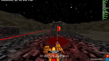 Bend it like Beckham on Marics map The Pit Quake 2 CTF RailwarZ Warhammer Mech