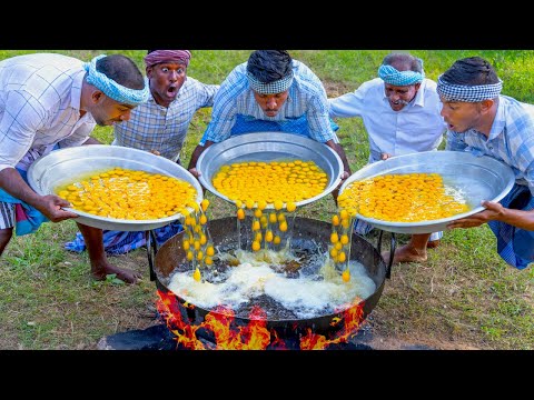 EGG in HOT OIL | Fried Eggs Recipe Cooking Village | Egg Fried in Oil | Fried Egg Puffs Recipe