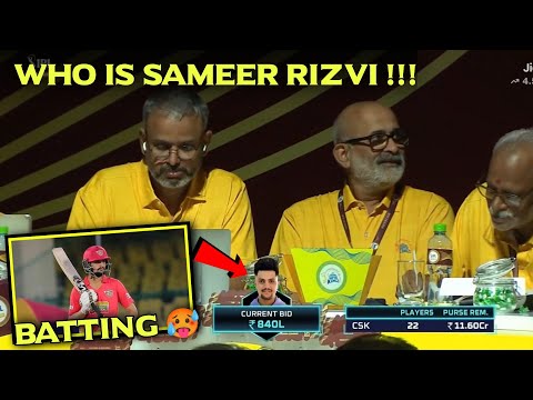   Sameer Rizvi Batting New CSK Players IPL 2024 Auction Live