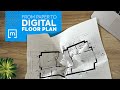 How to convert a paper floor plan to a digital plan in 2d  3d