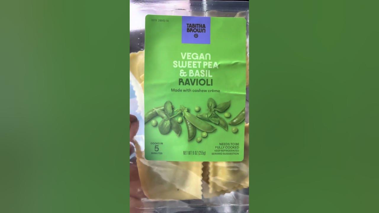 TABITHA BROWN Vegan Sweet Pea & Basil Ravioli REVIEW Target YouTube