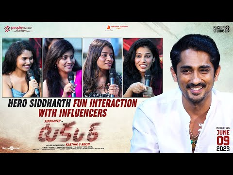 Hero Siddharth Fun Interaction With Influencers | Karthik G Krish | Divyansha | People Media Factory