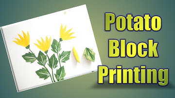 Block Printing With Potato ~ DIY Easy Block Printing At Home Create With ArtCorner