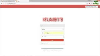 Hospital Management Sistem With PHP Source code