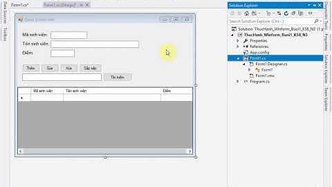 Winform C# - Quản lý sinh viên sử dụng List để lưu trữ