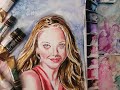 How to paint Amanda Seyfried :watercolor painting |painting easy #watercolor #Amandaseyfried #paint