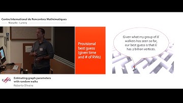 Roberto Oliveira: Estimating graph parameters with random walks