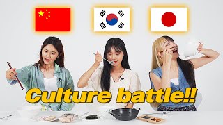 Chinese, Japanese, Korean eating culture difference