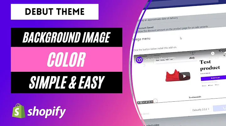 Customize Shopify Debut Theme with Background Images and Colors