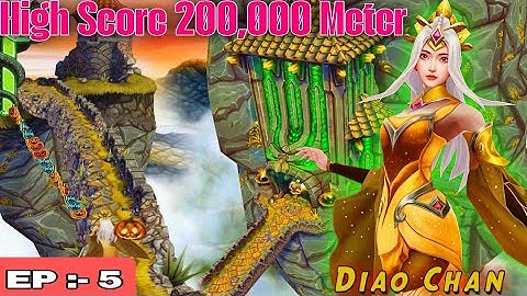Almost 200K! 🏁 Diao Chan Sky Summit Run EP.5 | Temple Run 2 Pro Gameplay | No Save Challenge 💥