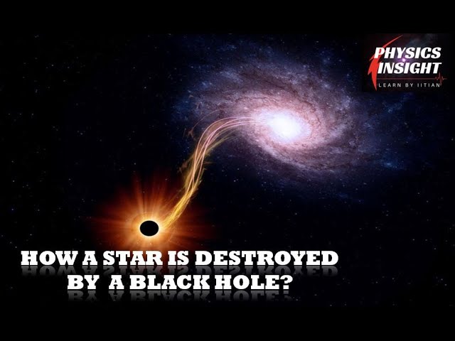 Star Being Destroyed By A Black Hole