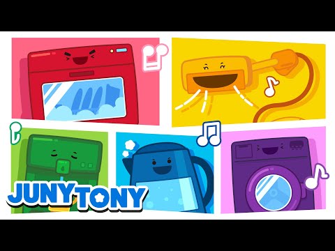 Home Appliance Symphony with Marshmallows | White Noise Song | Funny Kids Songs | JunyTony