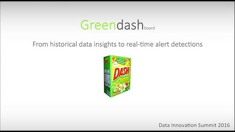#DIS2016 - Greendash Winner P&G Sustainability Hackathon