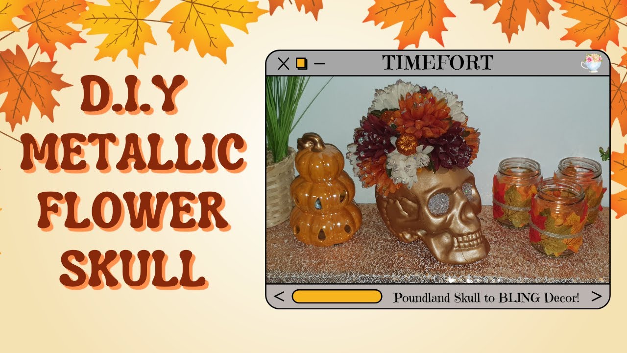 POUNDLAND D.I.Y BLING SKULL WITH FLOWER CROWN || By TimeForT