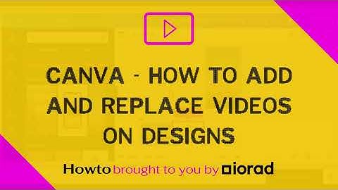 Canva  - How to add and replace videos on designs