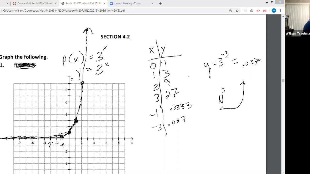 Math 1314 Section 4.2 Exponential functions - YouTube