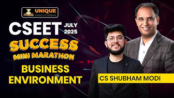 CSEET JULY 2025 | SUCCESS BUSINESS ENVIRONMENT MINI MARATHON  | CS SHUBHAM ABAD