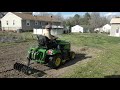 2019 John Deere X758 4X4 Diesel Garden Tractor Plowing / Discing The Garden By KVUSMC