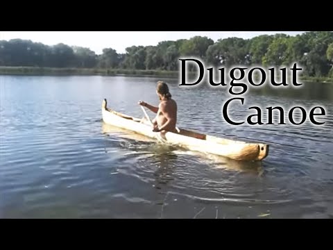 Making dugout canoe, traditional tools and methods - YouTube