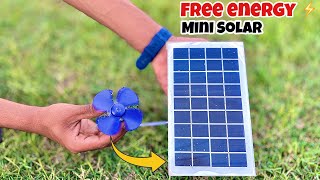 How to Run a Fan with Mini Solar Panel | Free energy 🔥Diy 