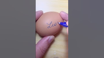 Beautiful Name on the Egg | Lisa in Cursive Handwriting #shorts  #cursivewriting #lisa #calligraphy