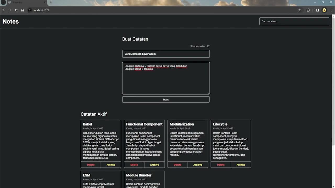 Notes App React JS - YouTube