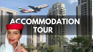 EMIRATES ACCOMMODATION TOUR| Suitcase Unboxing #cabincrew #emirates #dubai #aviation #ethiopia #fyp