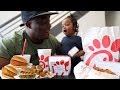 CHICK FIL A MUKBANG * telling my son how me & his mom met *