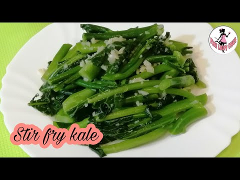 STIRFRY KALE / QUICK & EASY VEGETABLES RECIPE / THE LADY CHEF / TLC