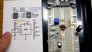 Half As Fast Variable Resistor Astable 555 Timer