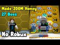 Starting Over As A Noob Without Robux And Made 200 Million Honey! - Bee Swarm Simulator Roblox