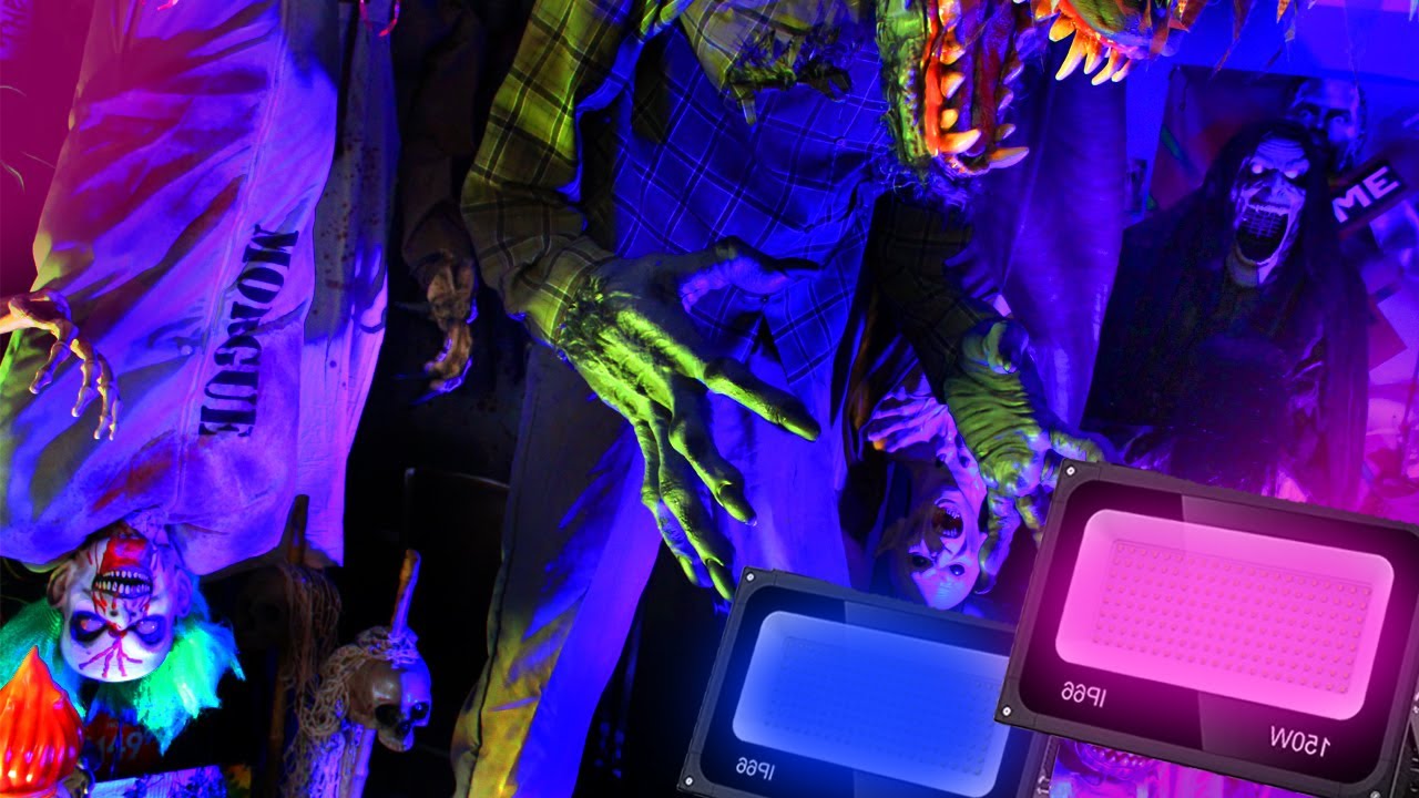 Re-LIGHTING My Animatronic Display for OCTOBER | Olafus RGB Floodlights UNBOXING & SETUP