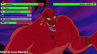 Aladdin 2 The Return Of Jafar 1994 Final Battle With Healthbars 22