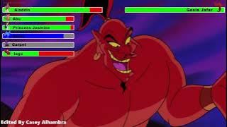 Aladdin 2: The Return of Jafar (1994) Final Battle with healthbars 2/2