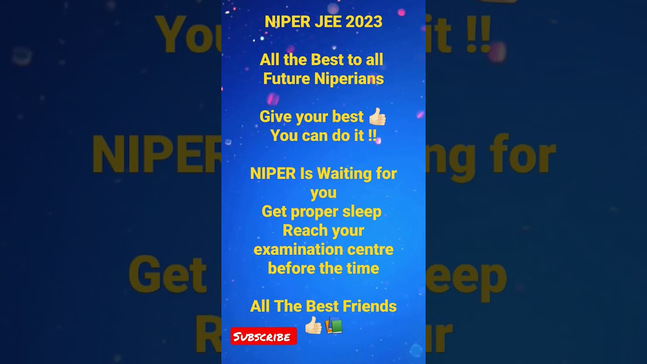 NIPER JEE 2023 